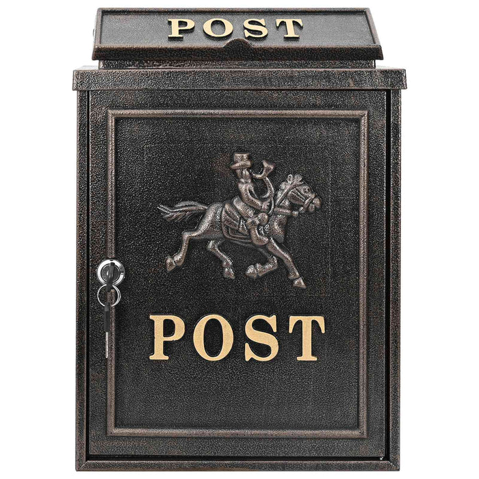 Cassetta Postale da Muro con porta Bronzo 29 x 13 x 41 cm 42023499