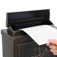 Cassetta Postale da Muro con porta Bronzo 29 x 13 x 41 cm 42023499