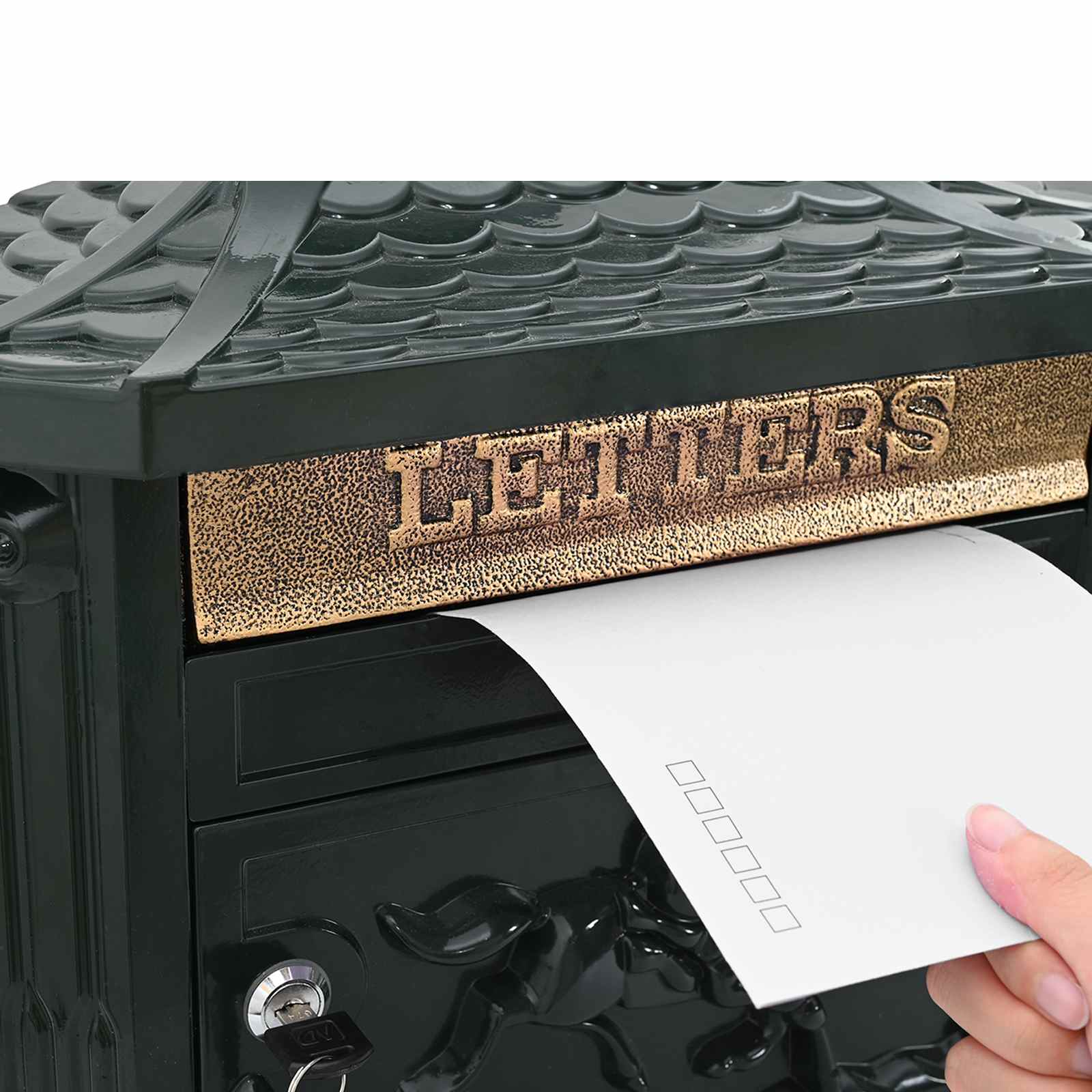 Cassetta Postale da Muro con porta Verde 40.5 x 15.5 x 44 cm 42023500