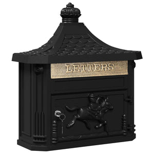 Cassetta Postale da Muro con porta Nero 40.5 x 15.5 x 44 cm 42023501