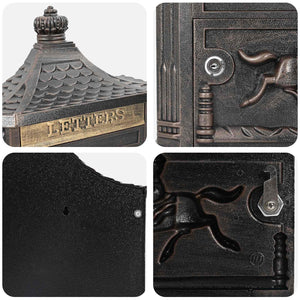 Cassetta Postale da Muro con porta Bronzo 40.5 x 15.5 x 44 cm 42023503