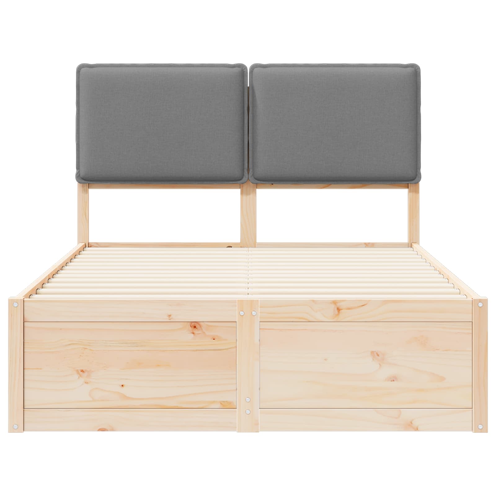 Letto con Testiera Rivestita Grigio chiaro 120 x 200 cm 3405517