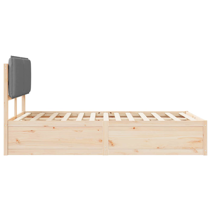 Letto con Testiera Rivestita Grigio chiaro 120 x 200 cm 3405517