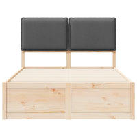 Letto con Testiera Rivestita Grigio scuro 120 x 200 cm 3405518