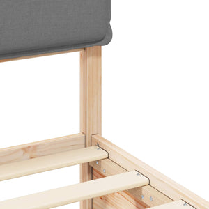 Letto con Testiera Rivestita Grigio chiaro 120 x 190 cm 3405522