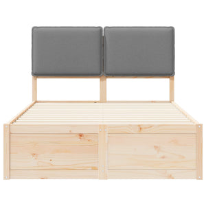 Letto con Testiera Rivestita Grigio chiaro 120 x 190 cm 3405522