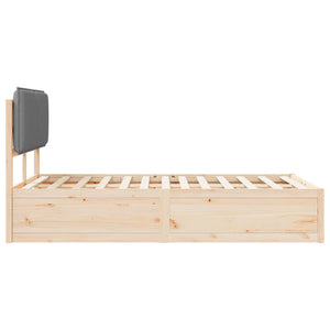 Letto con Testiera Rivestita Grigio chiaro 120 x 190 cm 3405522