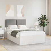 Letto con Testiera Rivestita Grigio chiaro 120 x 190 cm 3405526