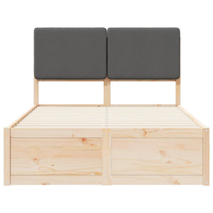 Letto con Testiera Rivestita Grigio scuro 120 x 200 cm 3405528