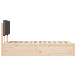 Letto con Testiera Rivestita Grigio scuro 120 x 200 cm 3405528