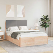 Letto con Testiera Rivestita Grigio chiaro 120 x 190 cm 3405532