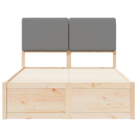 Letto con Testiera Rivestita Grigio chiaro 120 x 190 cm 3405532