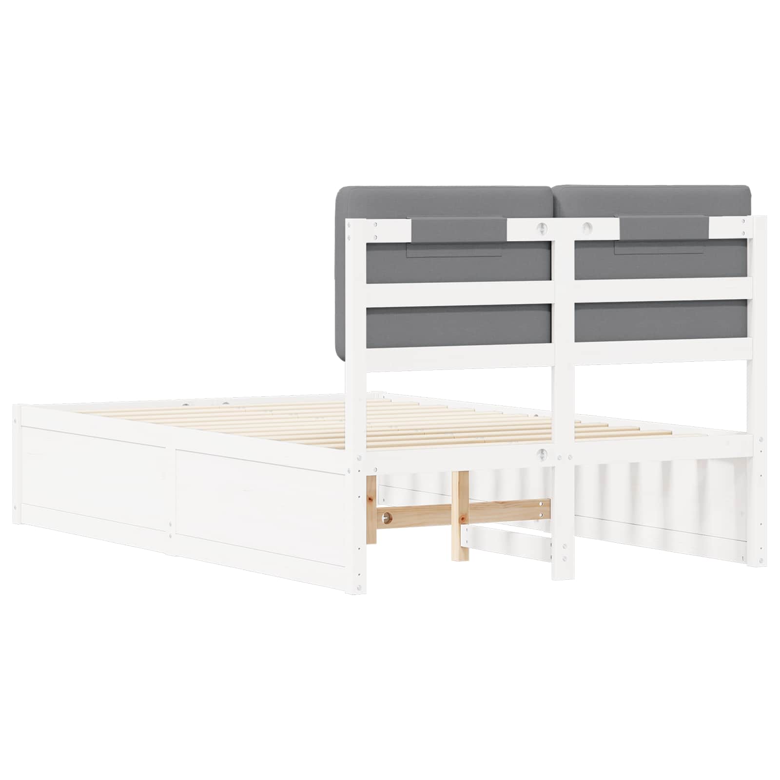 Letto con Testiera Rivestita Grigio chiaro 120 x 190 cm 3405536