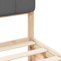 Letto con Testiera Rivestita Grigio scuro 120 x 190 cm 3405543