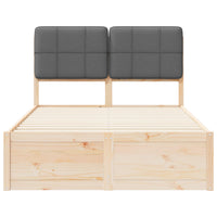 Letto con Testiera Rivestita Grigio scuro 120 x 190 cm 3405543