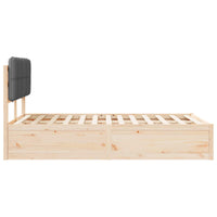 Letto con Testiera Rivestita Grigio scuro 120 x 190 cm 3405543