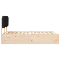 Letto con Testiera Rivestita Nero 120 x 190 cm Pino massello 3405544