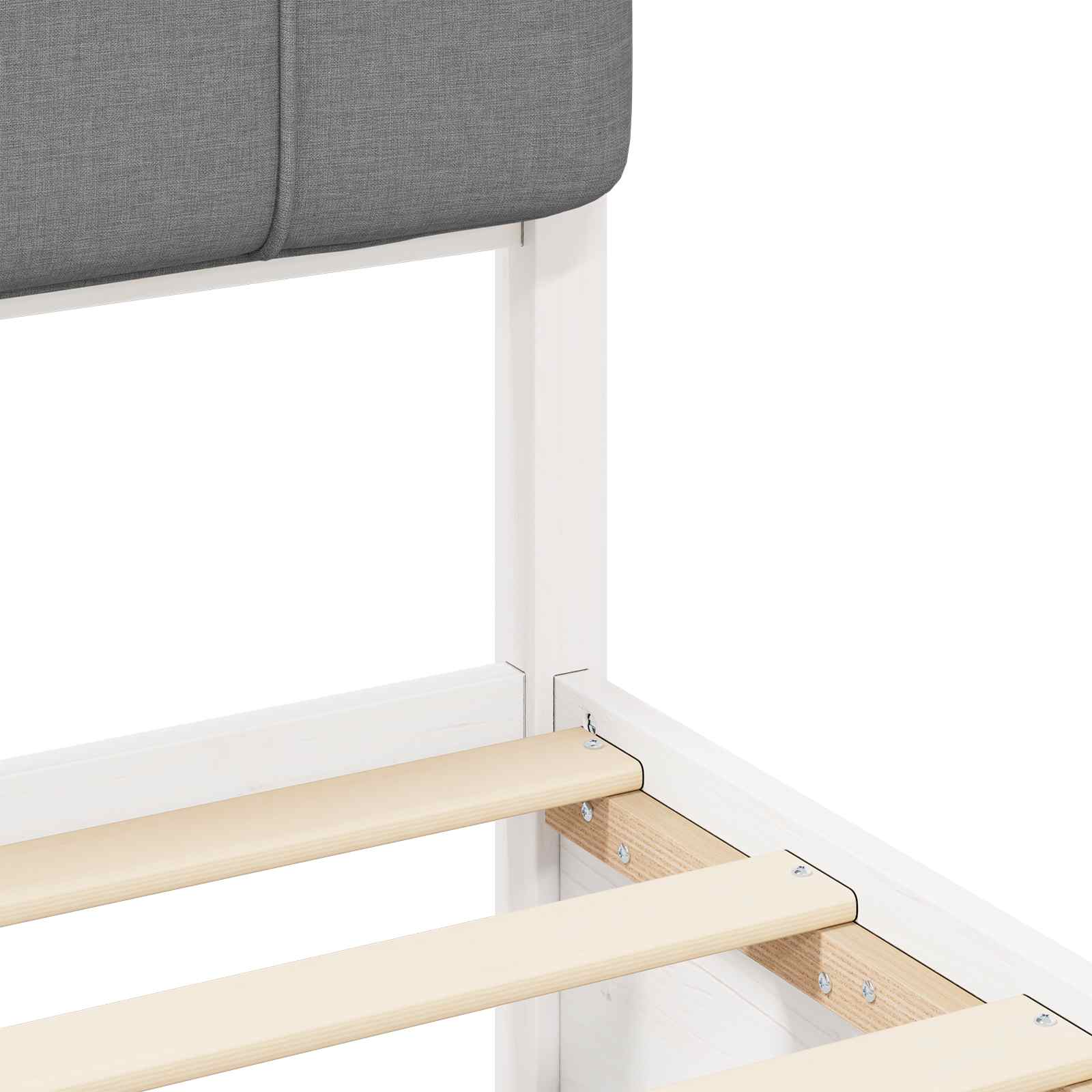 Letto con Testiera Rivestita Grigio chiaro 120 x 190 cm 3405546