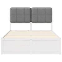 Letto con Testiera Rivestita Grigio chiaro 120 x 190 cm 3405546