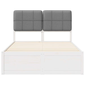 Letto con Testiera Rivestita Grigio chiaro 120 x 190 cm 3405546