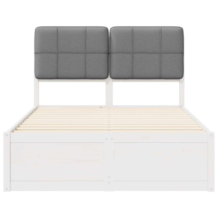 Letto con Testiera Rivestita Grigio chiaro 120 x 190 cm 3405546