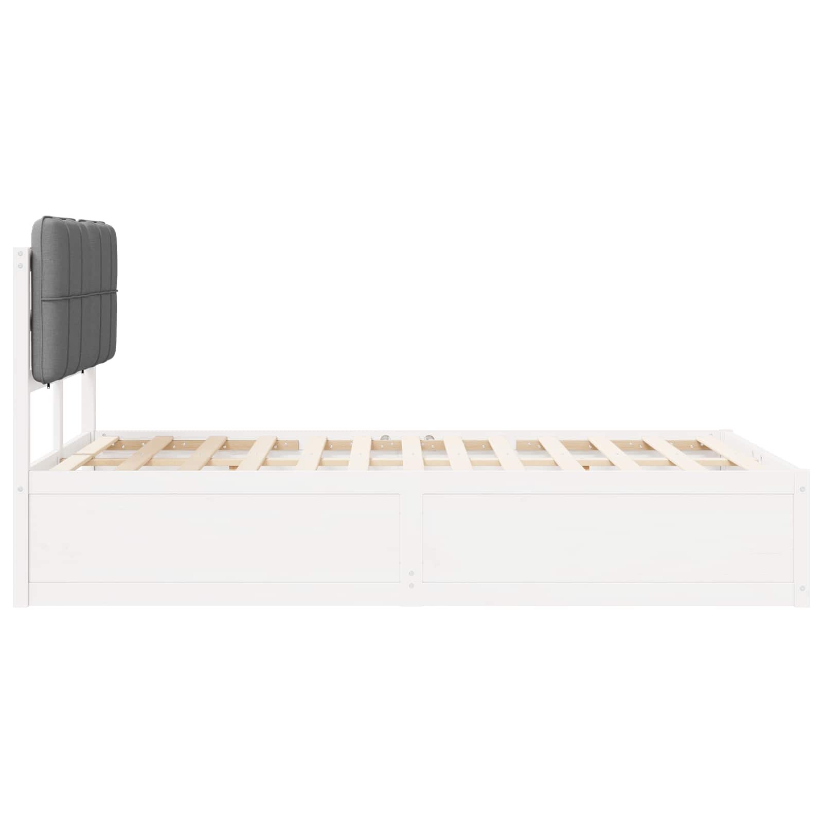 Letto con Testiera Rivestita Grigio chiaro 120 x 190 cm 3405546