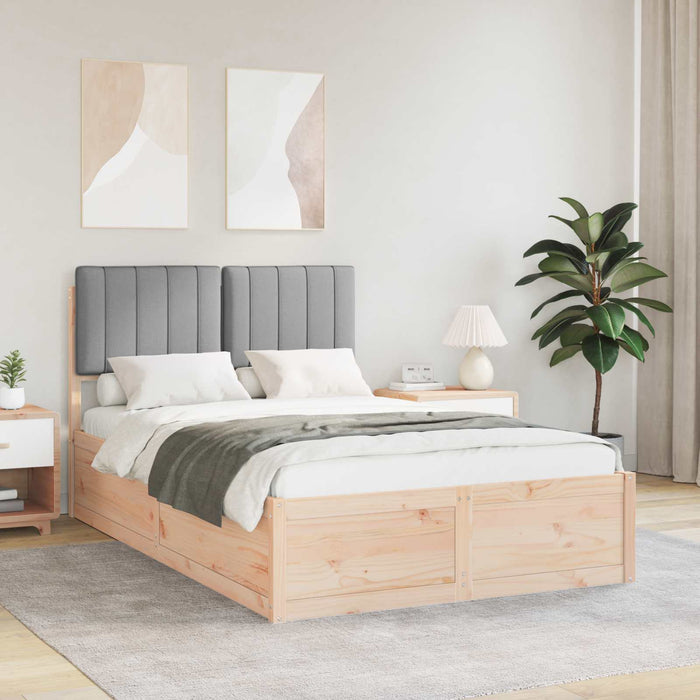 Letto con Testiera Rivestita Grigio chiaro 120 x 200 cm 3405547