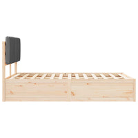 Letto con Testiera Rivestita Grigio scuro 120 x 190 cm 3405553