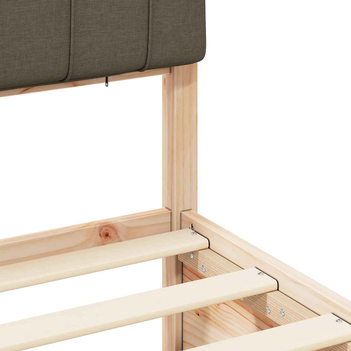 Letto con Testiera Rivestita Talpa 120 x 190 cm Pino massello 3405555