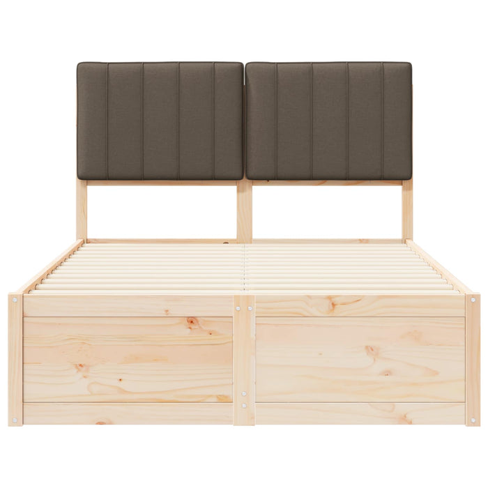 Letto con Testiera Rivestita Talpa 120 x 190 cm Pino massello 3405555