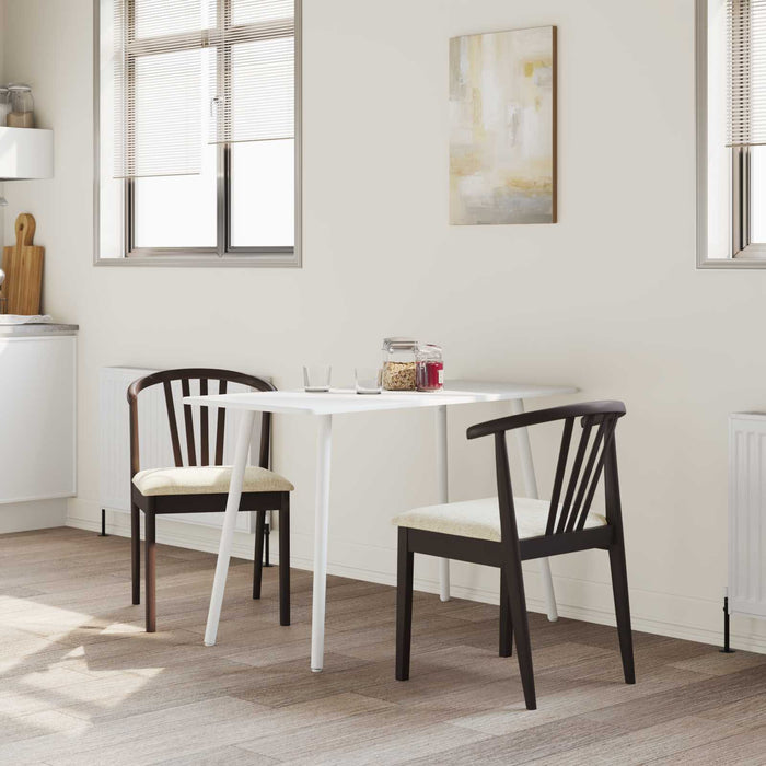 Sedia da pranzo 2 pcs Marrone chiaro e chiaro 42020393