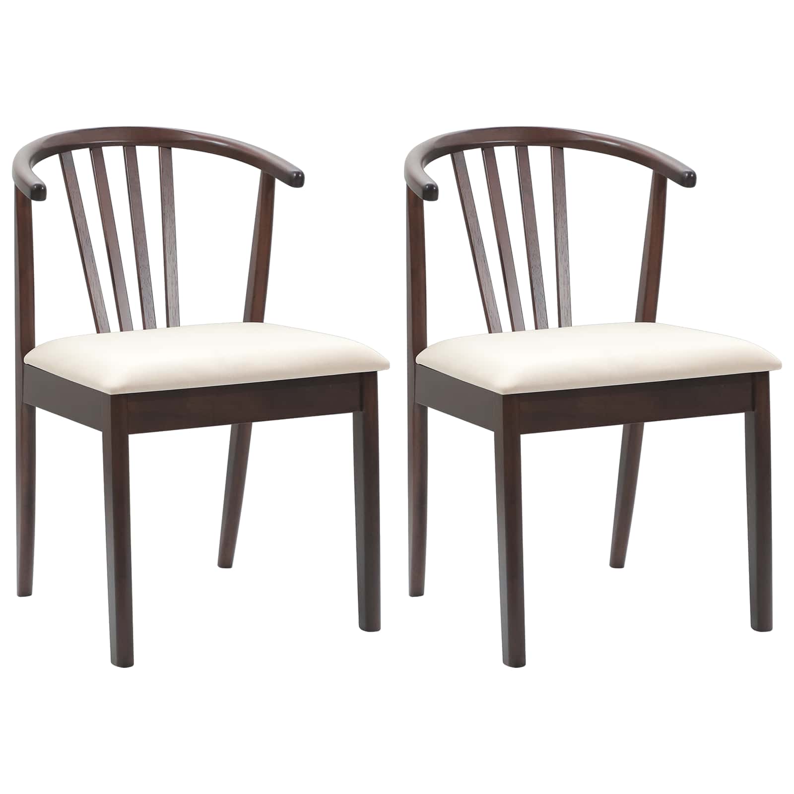 Sedia da pranzo 2 pcs Marrone chiaro e chiaro 42020393