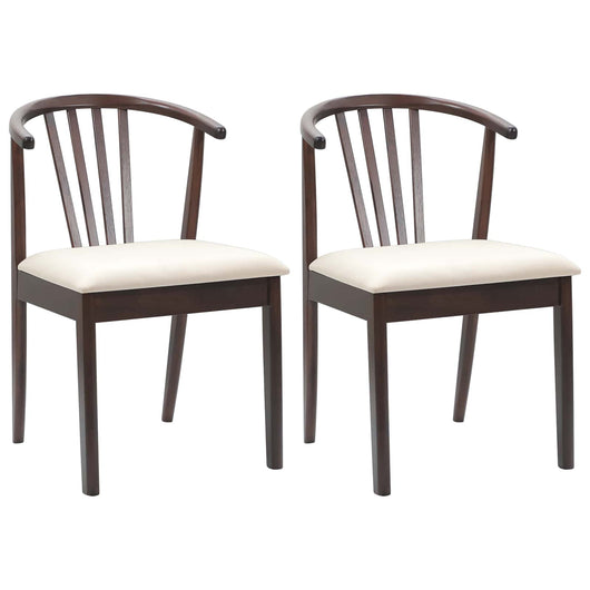 Sedia da pranzo 2 pcs Marrone chiaro e chiaro 42020393