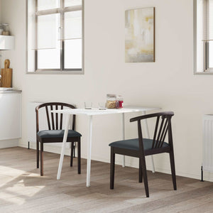 Sedia da pranzo 2 pcs Marrone chiaro e nero 42020394