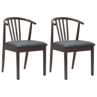 Sedia da pranzo 2 pcs Marrone chiaro e nero 42020394