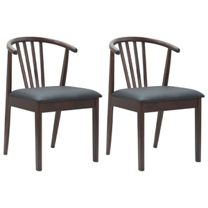 Sedia da pranzo 2 pcs Marrone chiaro e nero 42020394