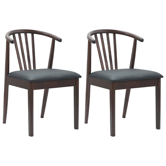 Sedia da pranzo 2 pcs Marrone chiaro e nero 42020394