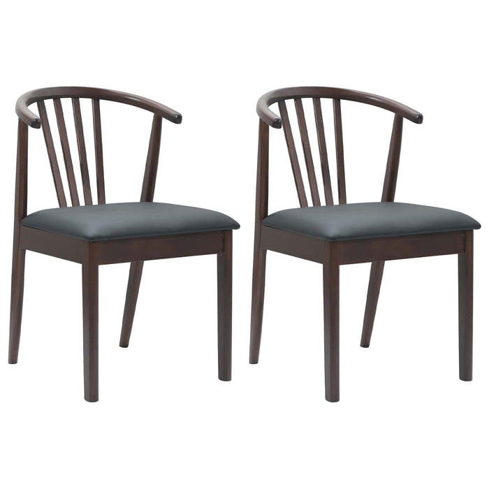 Sedia da pranzo 2 pcs Marrone chiaro e nero 42020394