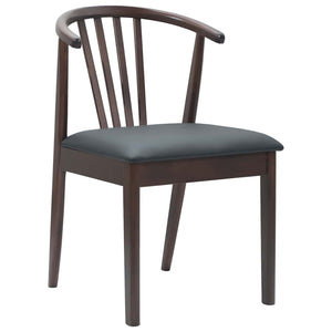 Sedia da pranzo 2 pcs Marrone chiaro e nero 42020394