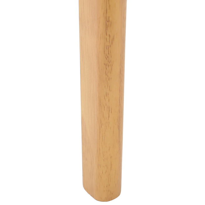 Sedia da pranzo 2 pcs Naturale Legno di gomma massiccio 42020396