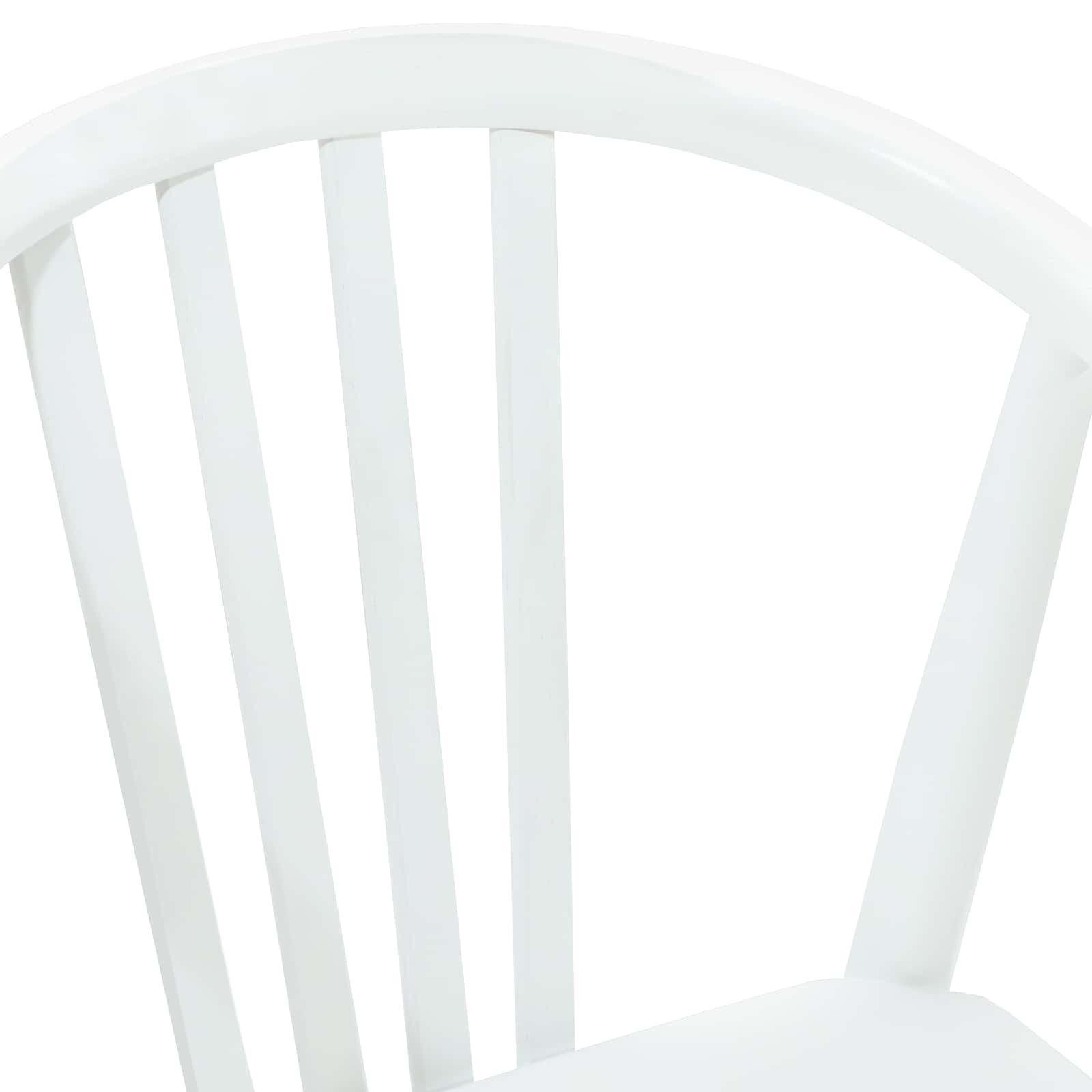 Sedia da pranzo 2 pcs Bianco Legno di gomma massiccio 42020399