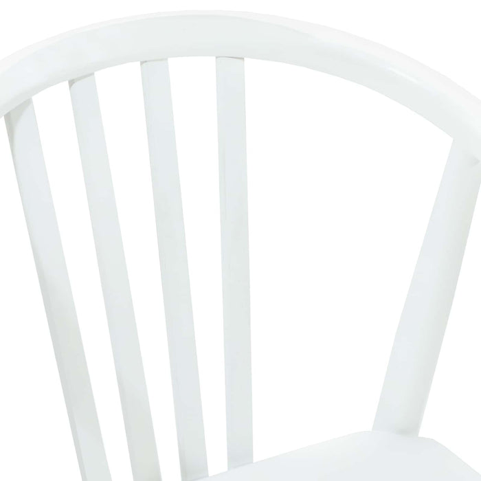 Sedia da pranzo 2 pcs Bianco Legno di gomma massiccio 42020399