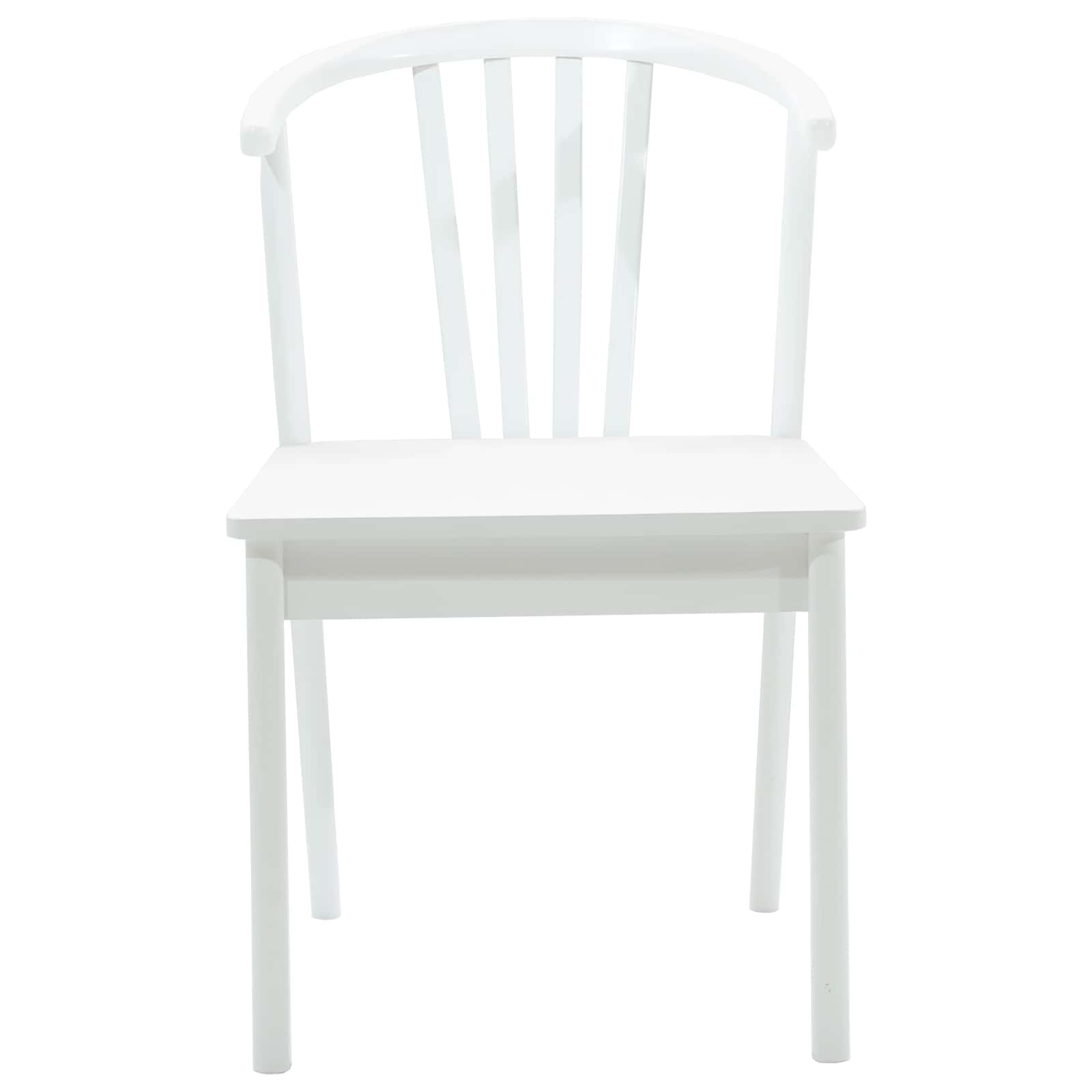 Sedia da pranzo 2 pcs Bianco Legno di gomma massiccio 42020399