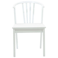 Sedia da pranzo 2 pcs Bianco Legno di gomma massiccio 42020399