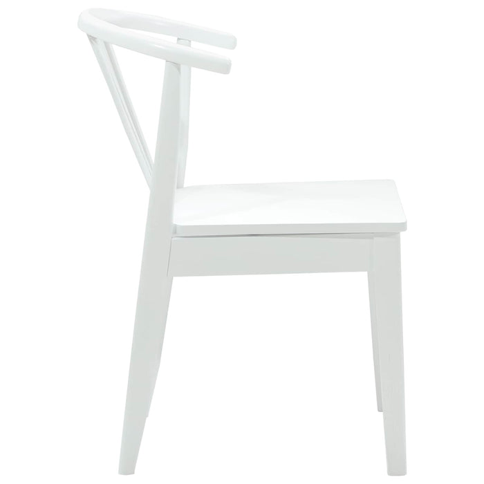 Sedia da pranzo 2 pcs Bianco Legno di gomma massiccio 42020399