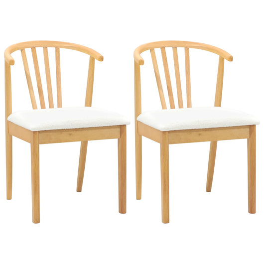 Sedia da pranzo 2 pcs Naturale e Bianco 42020401