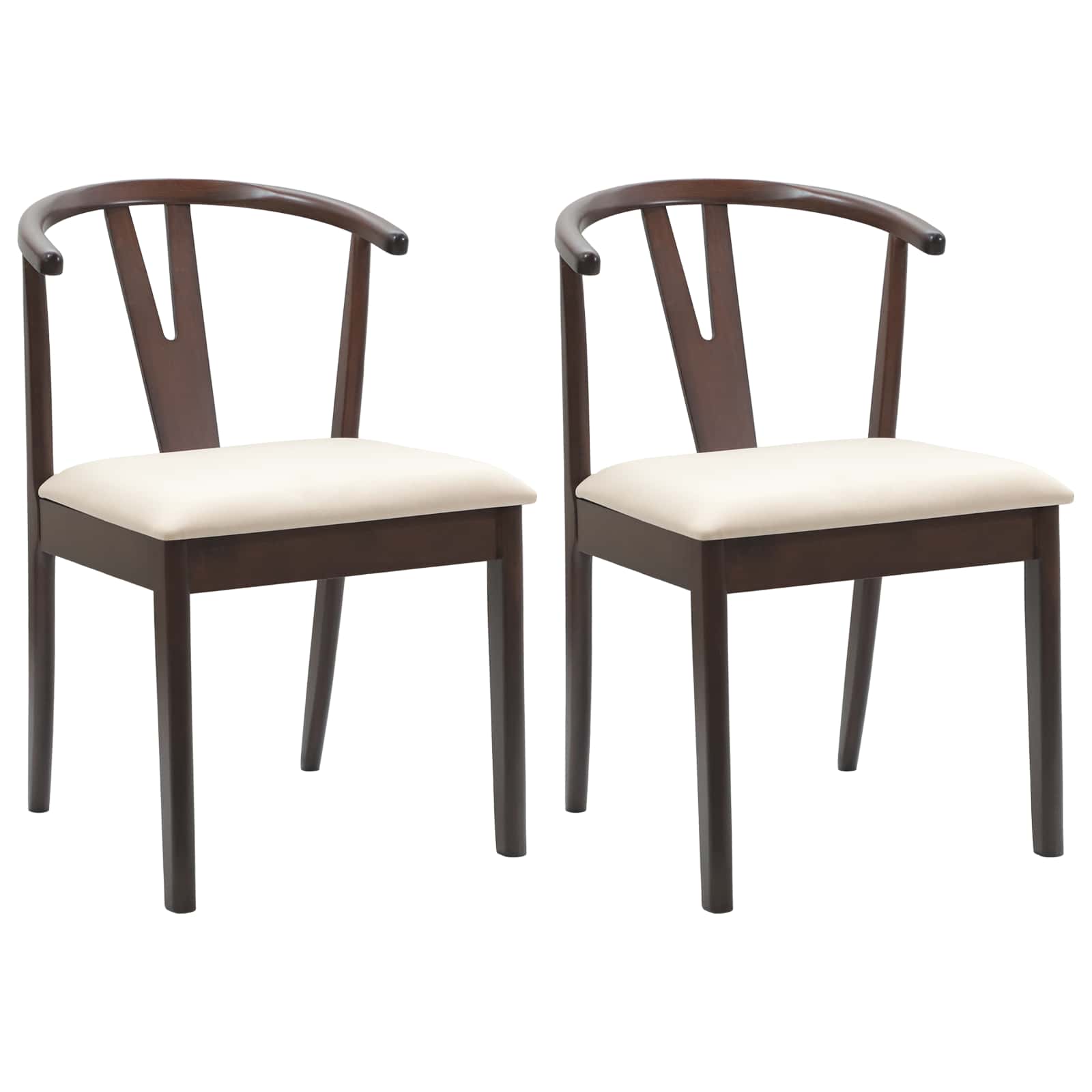 Sedia da pranzo 2 pcs Marrone chiaro e chiaro 42020402