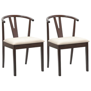 Sedia da pranzo 2 pcs Marrone chiaro e chiaro 42020402