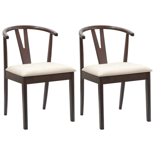 Sedia da pranzo 2 pcs Marrone chiaro e chiaro 42020402