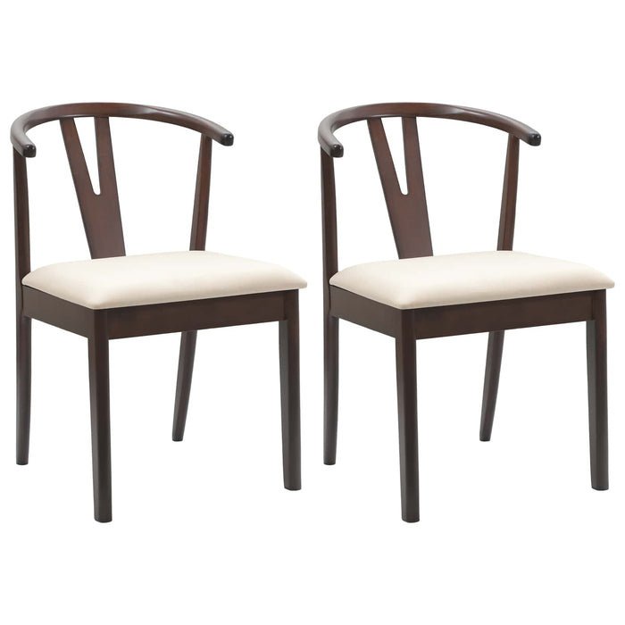 Sedia da pranzo 2 pcs Marrone chiaro e chiaro 42020402